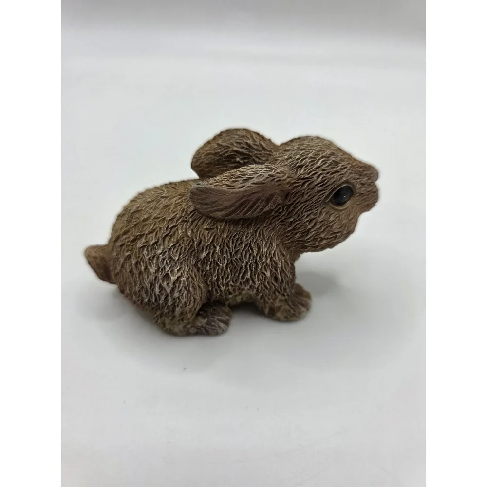 Vintage Tiny Resin Brown‎ Bunny Rabbit Figurine 2